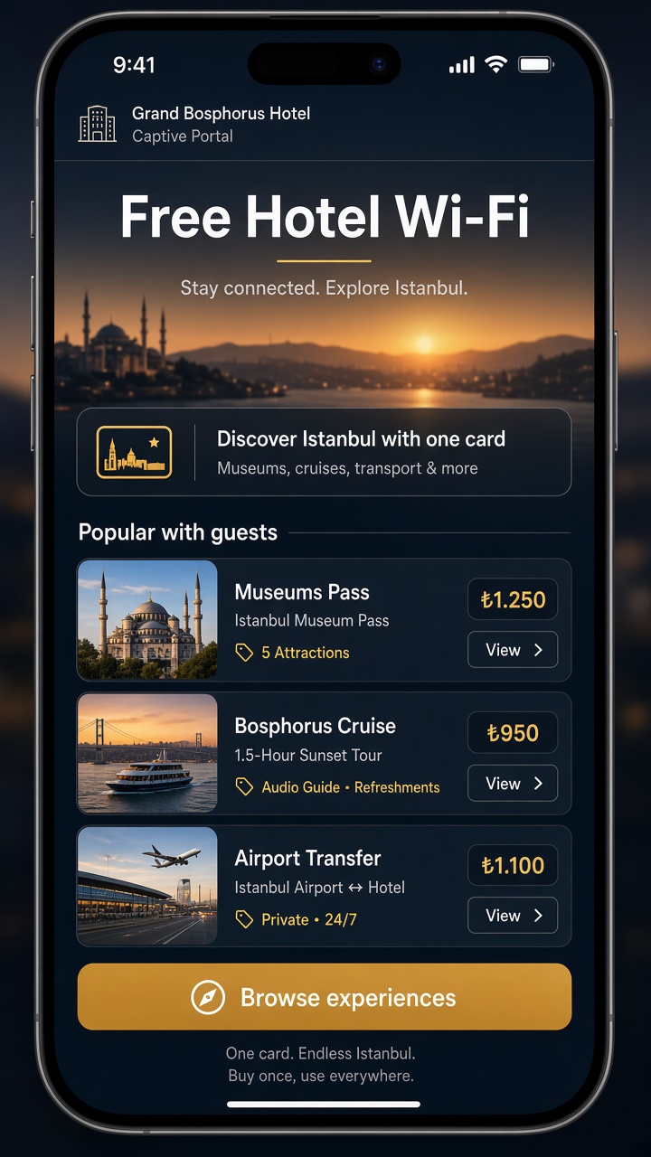 Istanbul Welcome Card ürün vitrini örneği